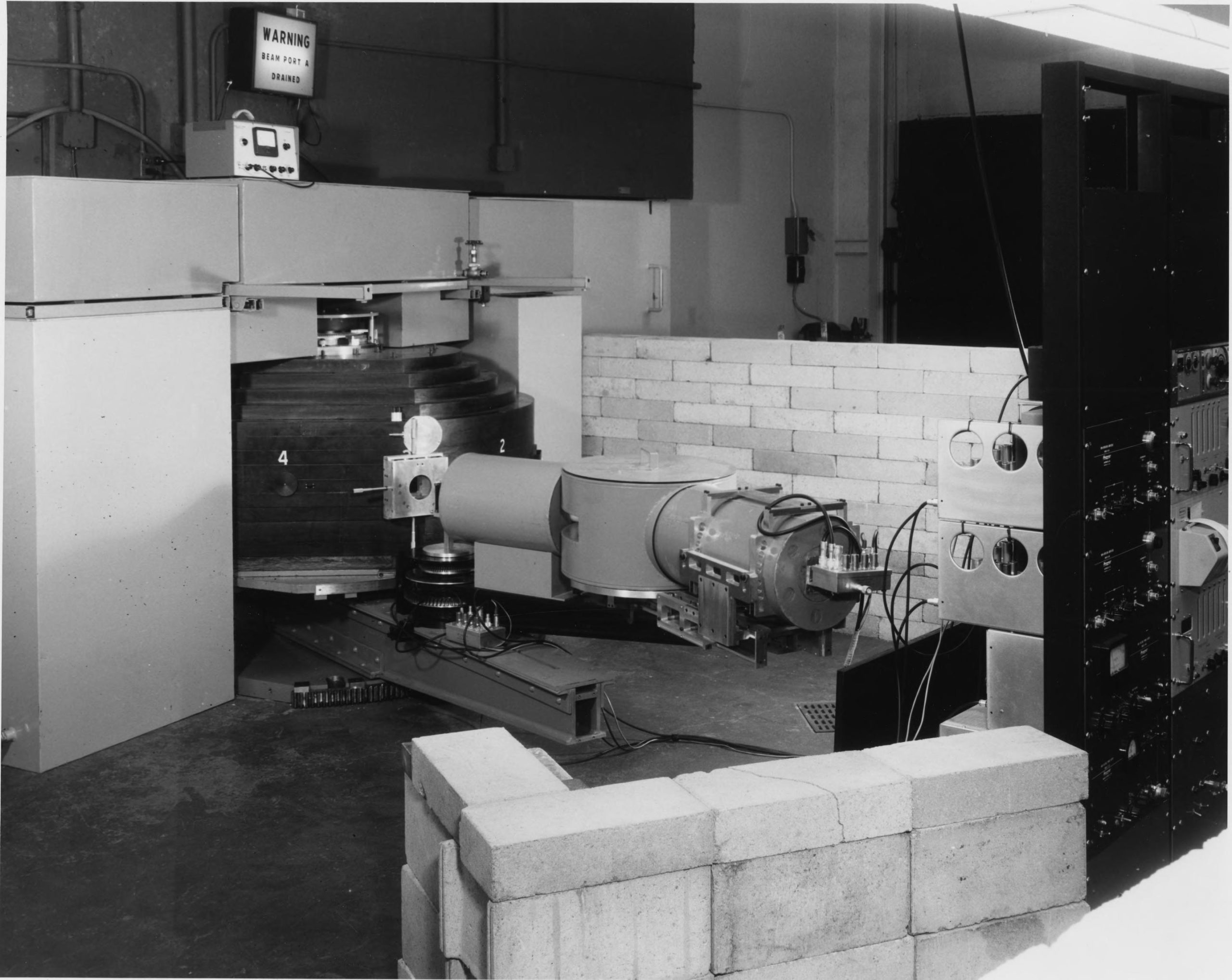 Particle beam equipment at base of Ford Nuclear reactor